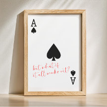 Het spelen van Kaart Jubileum cadeau aas van schop