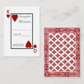 Het spelen van Kaart King/Queen Tafelplaatskaarten Plaatskaartje (Voorkant / Achterkant)