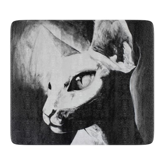 Het Sphynx Kat Katachtig Dier Portret Originele Ku Snijplank (Voorkant)