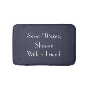 Het spiegelen van Pond Blue Save Water Funny Bath  Badmat