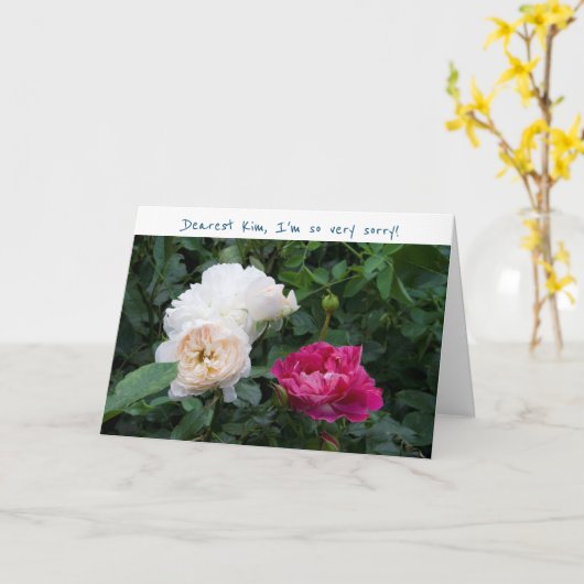 Het spijt me alsjeblieft, vergeef me Rozen Elegant Kaart (Gele Bloem)
