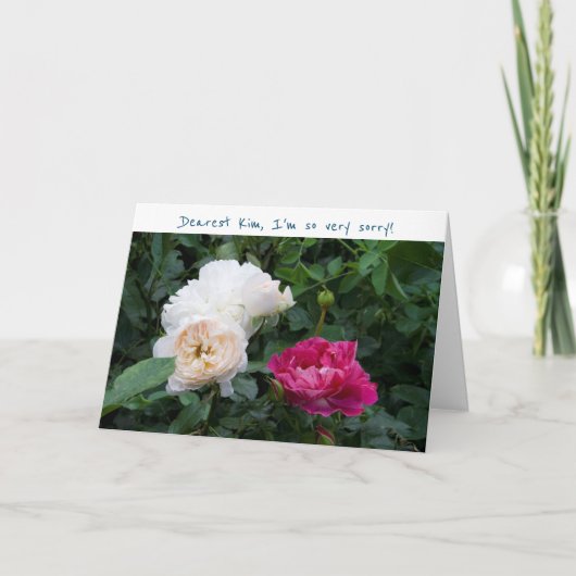 Het spijt me alsjeblieft, vergeef me Rozen Elegant Kaart (Voorkant)