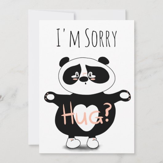 Het spijt me dat Cute Panda Beer Hugs Kaart (Voorkant)