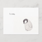 Het spijt me dat Cute Penguin Post Card Briefkaart (Voorkant)