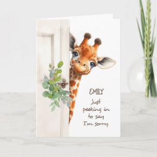 Het spijt me dat de Giraffe door de deur gluurt Kaart