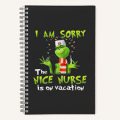 Het spijt me dat de leuke verpleegster op vakantie notitieboek (Voorkant)