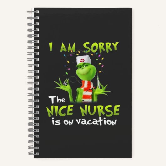 Het spijt me dat de leuke verpleegster op vakantie notitieboek (Voorkant)