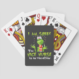 Het spijt me dat de leuke verpleegster op vakantie pokerkaarten