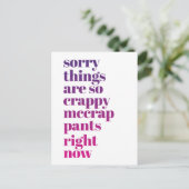 Het spijt me dat het zo traag is  briefkaart (Staand voorkant)