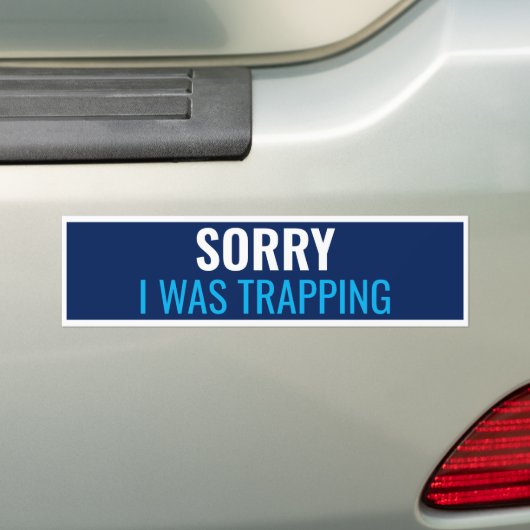 Het spijt me dat ik aan het pakken was bumpersticker (Op auto)