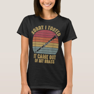 Het spijt me dat ik Clarinet Funny Clarinetist Mar T-shirt