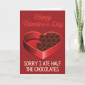 Het spijt me dat ik de Chocolates Funny Valentijn  Kaart (Voorkant)