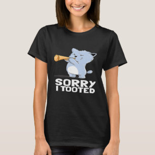 Het spijt me dat ik grappige Trumpet Cat Band Musi T-shirt