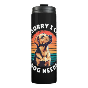Het spijt me dat ik het niet kan, mijn hond heeft thermosbeker