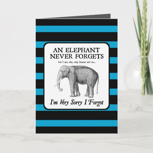 Het spijt me dat ik het vergeten ben kaart (Voorkant)
