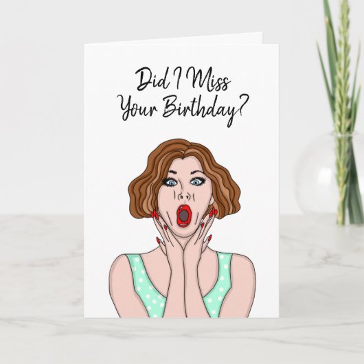 Het spijt me dat ik je Birthday Grapny gemist heb Kaart (Voorkant)