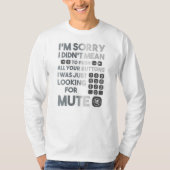 Het spijt me dat ik je Buttonnen niet wilde laten  T-shirt (Voorkant)