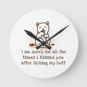 Het spijt me dat ik je heb gekust nadat ik mijn bu ronde klok