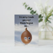 Het spijt me dat ik je heb laten huilen! briefkaar briefkaart (Staand voorkant)