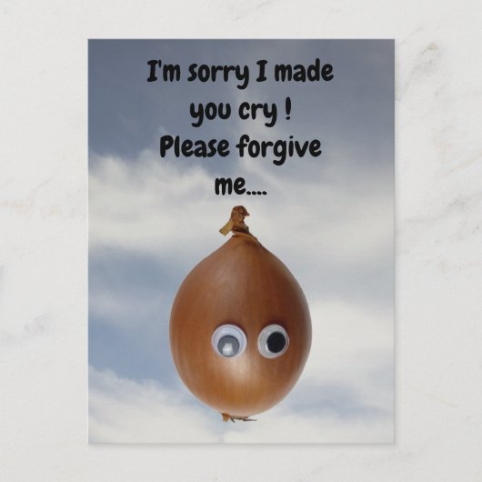 Het spijt me dat ik je heb laten huilen! briefkaar briefkaart (Voorkant)