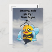 Het spijt me dat ik je heb laten huilen! briefkaar briefkaart (Voorkant / Achterkant)