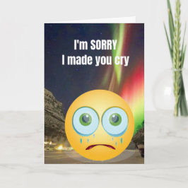 Het spijt me dat ik je heb laten huilen. kaart