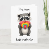Het spijt me dat ik je mis | LGBTQ-wasbeer Kaart (Voorkant)