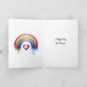 Het spijt me dat ik je mis | LGBTQ-wasbeer Kaart (Binnen)