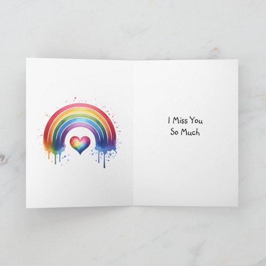 Het spijt me dat ik je mis | LGBTQ-wasbeer Kaart (Binnen)