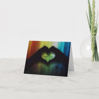 Het spijt me dat ik met regenboogverlicht hout een kaart
