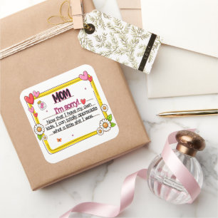 Het spijt me dat ik mijn eigen Kinderen heb. Vierkante Sticker