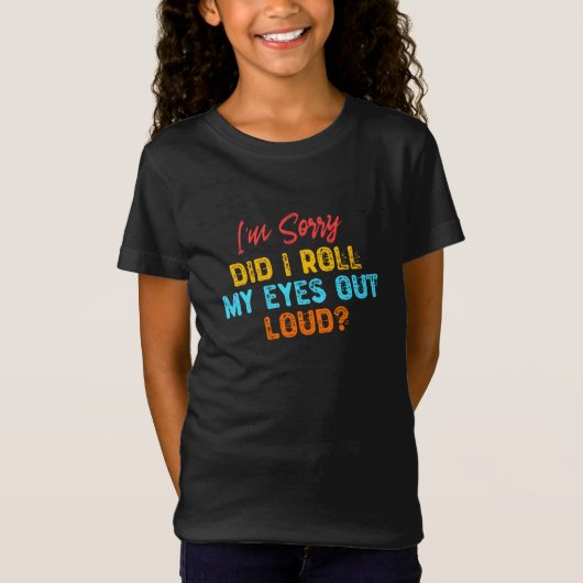 Het spijt me dat ik mijn ogen luid heb uitgelijnd? t-shirt (Voorkant)