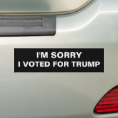 HET SPIJT ME DAT IK OP TRUMP HEB GESTEMD BUMPERSTICKER (Op auto)