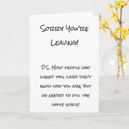 Het spijt me dat je een kaartje achterlaat. kaart (Gele Bloem)