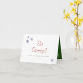 Het spijt me humoristische verdriet kerst Kaart (Gele Bloem)