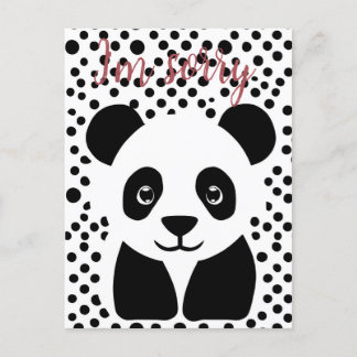 Het spijt me Panda Custom Briefkaart
