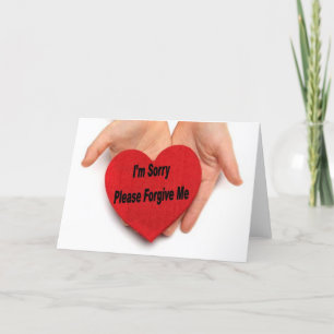 Het spijt me, vergeef me alsjeblieft Valentijn han Feestdagen Kaart