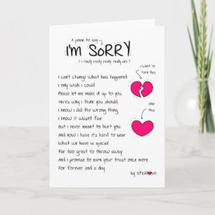 Het spijt me / Vergeef me Kaart