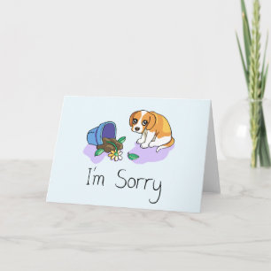 Het spijt me zielige puppy Kaart