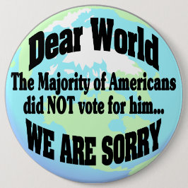 het spijt ons ronde button 6,0 cm