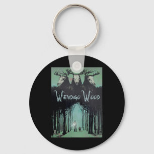 Het spook van het bos Cryptid Wendigo Wood Sleutelhanger