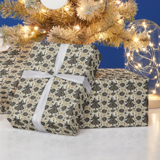 Het spook van het kerstcadeau cadeaupapier