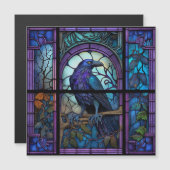 Het Spooky Raven Glas in lood (Voorkant / Achterkant)