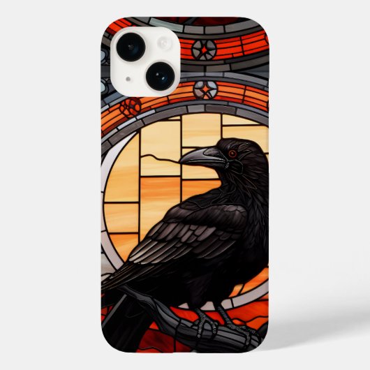 Het Spooky Raven Glas in lood Case-Mate iPhone Case (Achterkant)