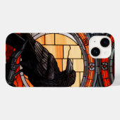 Het Spooky Raven Glas in lood Case-Mate iPhone Case (Achterkant (horizontaal))