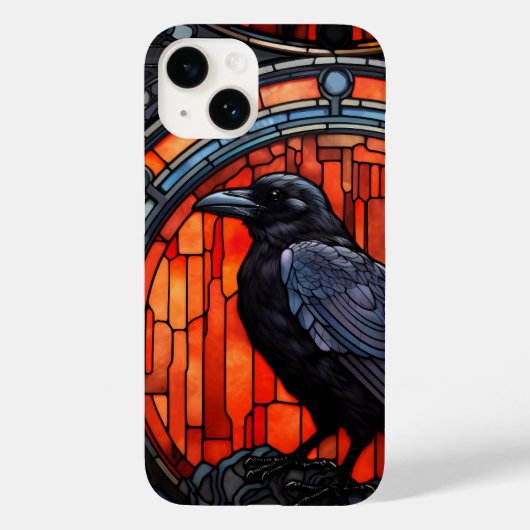 Het Spooky Raven Glas in lood Case-Mate iPhone Case (Achterkant)