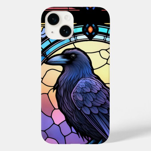Het Spooky Raven Glas in lood Case-Mate iPhone Case (Achterkant)