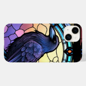 Het Spooky Raven Glas in lood Case-Mate iPhone Case (Achterkant (horizontaal))