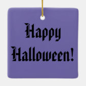 Het Spooky Raven Glas in lood Keramisch Ornament (Achterkant)