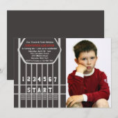 Het spoor en de Uitnodiging van de Foto van het Be (Voorkant / Achterkant)